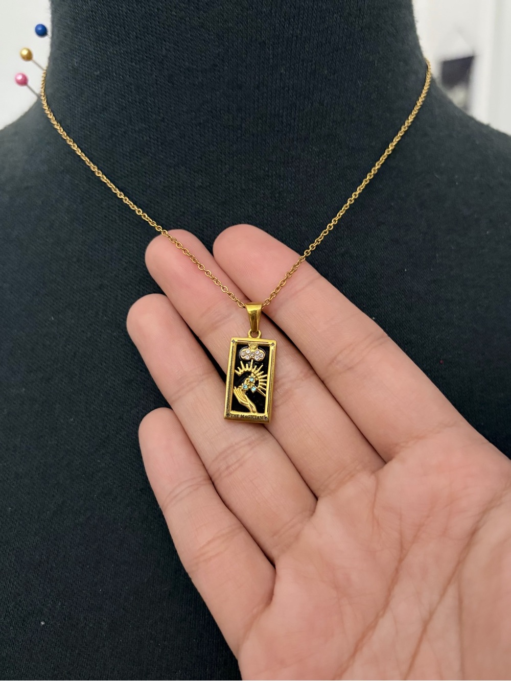 Gold Necklace, The Magician pendant